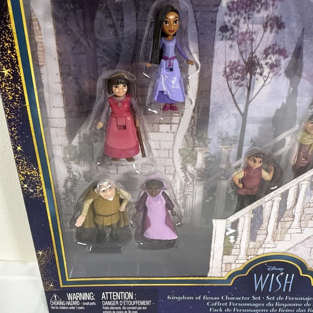 New Mattel Disney Wish Kingdom Of Rosas Character Set‎ W/10 Mini Dolls